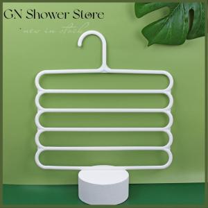 [GN Store] Clothes Hangers Trousers Hangers Holders Closet Storage Organizers 5 Layers Pants Towel Scarfs Racks Storage Organization