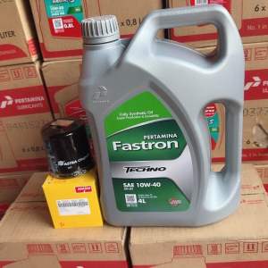 Paket Oli Mesin Fastron Techno 4L dan Filter Xeniaterios