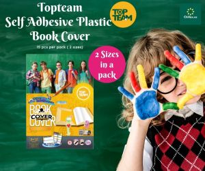 TOPTEAM MASTER COVER Self-Adhesive Book Cover/15pcs ( 2 Sizes in a Pack) Top Team Master Cover - Lazada
