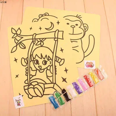 Sand Painting Toy Booty for Girls Sand Painting Coloring Painting Educational Toy for Kids