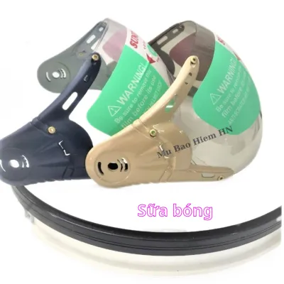Kính mũ bảo hiểm dáng nửa mặt dùng thay thế các dòng nón bảo hiểm dành cho nón 1/2 và 3/4 cản gió chống nắng tia UV nhiều màu