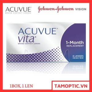(1 len) Kính Áp Tròng cận 1 Tháng Acuvue Vita 1-Month Silicon hydrogel Johnson&Johnson