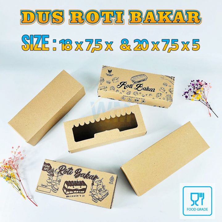 (isi 50pcs) DUS BOX ROTI BAKAR BANDUNG / KOTAK KUE UKURAN 20 / DUS BOLU ...