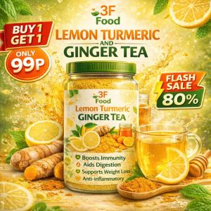 [BEST PRICE] Turmeric Ginger Tea Powder - Lemonade - Healthy Organic | Antioxidant| Good for Heart| Brain Health