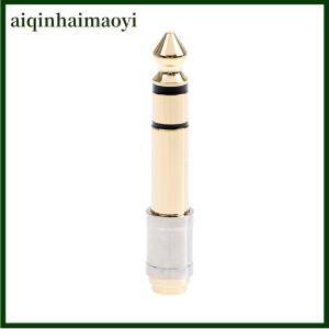 aiqinhaimaoyi 1Pc 6.35mm To 3.5mm Converters 1/4" Male 1/8" Female 6.35 To 3.5 Jack Headphone Audio Adapter Microphone Connector Stereo Plug Adapter