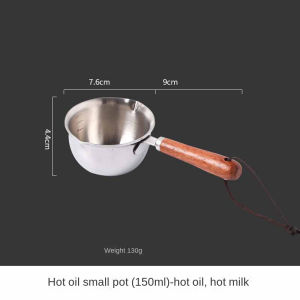 New Stainless Steel Small Cooking Pot with Dual Pour Spout Hot Oil Small Pot