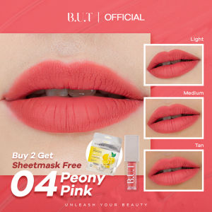 B.U.T Soft Matte Lip Cream Ceramide Vitamin C Anti UV Transferproof Lipcream BUT Peony Pink