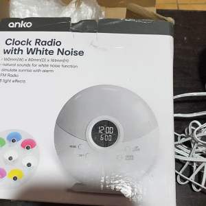 Original Anko Clock Radio White Noise Baby Sleep Help 220V Plus Pressure Monitor