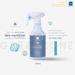 Bioion Deo-Sanitizer 500ML | Remove odor Kills bacteria 100% Plant extract Non-alcohol Kids and pets-friendly New formulation and packaging