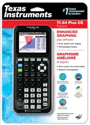 TEXAS INSTRUMENT TI 84 PLUS CE PHYTON ENHANCED GRAPHING CALCULATOR