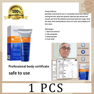 Mens Hair Removal Cream permanent hair removal for men 60g gentle hair removal Safe and sterile hair removal Effectively inhibits hair growth Painless Permanent No residue
