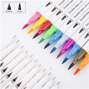 12/24/36/48/60/80/100 Colors Watercolor Brush Pen Colors Dual Tip Brush Marker Pens Painting Calligraph Art Supplies
