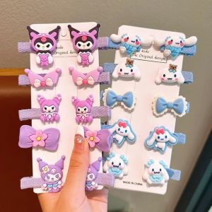 10 ชิ้น/เซ็ตสาวการ์ตูน Sanrio Kuromi กิ๊บติดผมน่ารัก Melody Cinnamoroll กิ๊บติดผมเด็กน่ารัก Hairpin เจ้าหญิง Barrettes เด็กอุปกรณ์เสริมผม