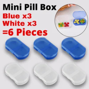 HEVEA Mini 7 Day Travel Pill Organizer Portable Medicine Storage Box Kotak Ubat Mini 7 Hari Mudah Alih迷你7天便携药盒 旅行随身药品收纳盒