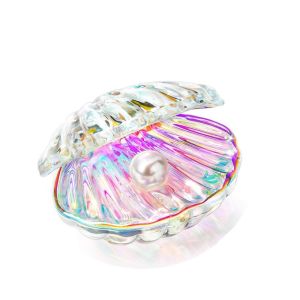 MAOMEI STUDIO Đầy màu sắc Vỏ ngọc trai pha lê Nhân tạo Phản quang Đồ trang trí Ngao ngọc trai Bền Mở 3D Đồ thủ công hình tượng vỏ sò Để trang trí nhà cửa