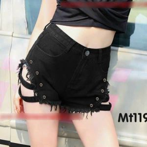 QUẦN SHORT KAKI NGẮN KIỂU ĐÓNG NÚT HAI BÊN 3 SIZE S M L Quần short đùi kaki nữ rách bên hông đính đai khoen hai bên đùi Ôm gọn