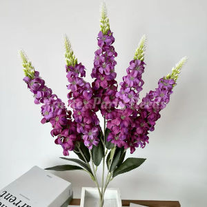 5 stem French style artificial flowers hyacinth snapdragon delphinium silk flower home wedding decoration foxtail flower