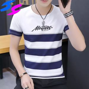 HY Men T-Shirt Summer New Short-sleeved T-shirt for Men Round Neck T-shirt for Young Korean Version Fashion Semi-sleeved shirt for men