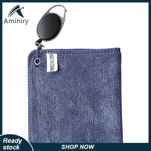 Aminiry[Love sports] Golf khăn ướt và khô Golf làm sạch vải hoàn hảo cho người chơi golf làm sạch vải với có thể thu vào móc dễ dàng để thực hiện