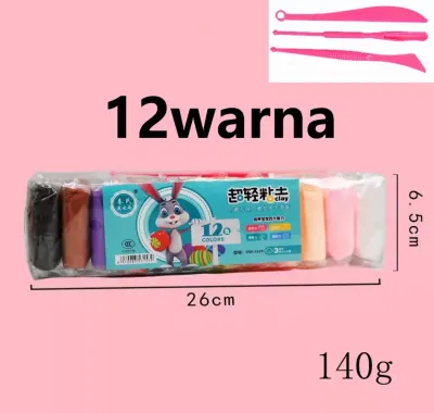 Mainan edukasi anak CLAY POLYMER 1SET ISI 12 WARNA dan 24 WARNA GSO10.20