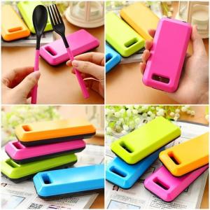 Travel Cutlery Set / Peralatan Makan Lipat Portable ala korea style