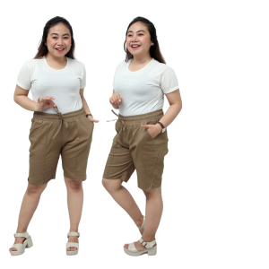 Celana pendek jumbo polos karet full/ baggypant jumbo / celana pendek model kasual / celana pendek big size / celana jumbo pendek santai modis modern