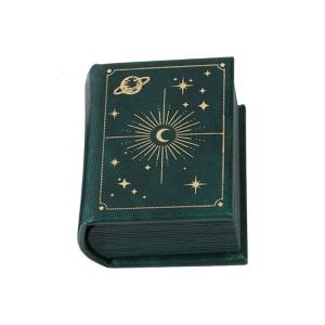 Elegant Vintage Book Style Ring Box With Magnetic Closure Stylish Container For Storage And Gift Presentation