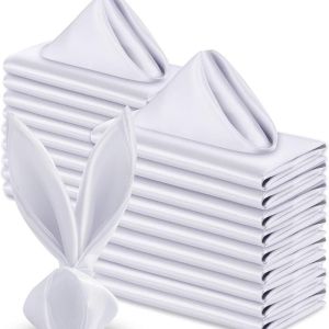 2PCS Square Table Napkin Dinner Cloth Solid Color Wedding Birthday Banquet Washable Reusable Kitchen