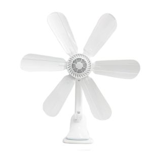 Portable 4in1 5 Soft Blades Adjustable Mini Fan 15W Table Clip Fan Wall Fan Strong Wind 2 Pin Plug Kipas Meja Dinding