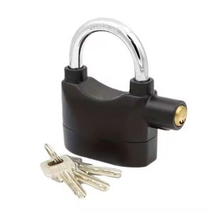 Security Alarm Padlock for Bicycle Motorcycle Door Anti-Theft Lock with MotionActivated AlarmDurable