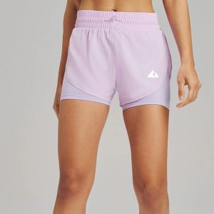 Quần short 2 lớp NAQI 1005 quần đùi chạy bộ tập gym 2 lớp có túi trong vải mềm mịn
