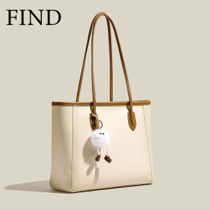 FIND Large Capacity Commuter Tote Bag For Women Fashionable Handbag Zipper Shoulder Bag Laptop Bag Elegant Lady Handbag for Work Dating College