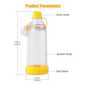 Asthma Spacer Inhaler Spacer Device Silicone Aerosol Cabin Aerosol Chamber/Salorie Silicone Mist Storage Tank Asthma Inhaler Fog Cup Accessories Sprayer Spacer for Children.