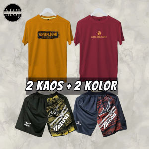 PAKET HEMAT 100 RIBU DAPAT 4 KAOS + 4 CELANA KOLOR COWOK CEWEK DEWASA