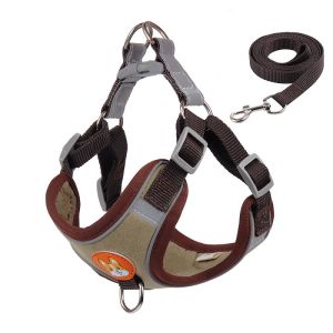 Pet dog harness with leash puppy harness vest for dog cat reflective puppy leash harness