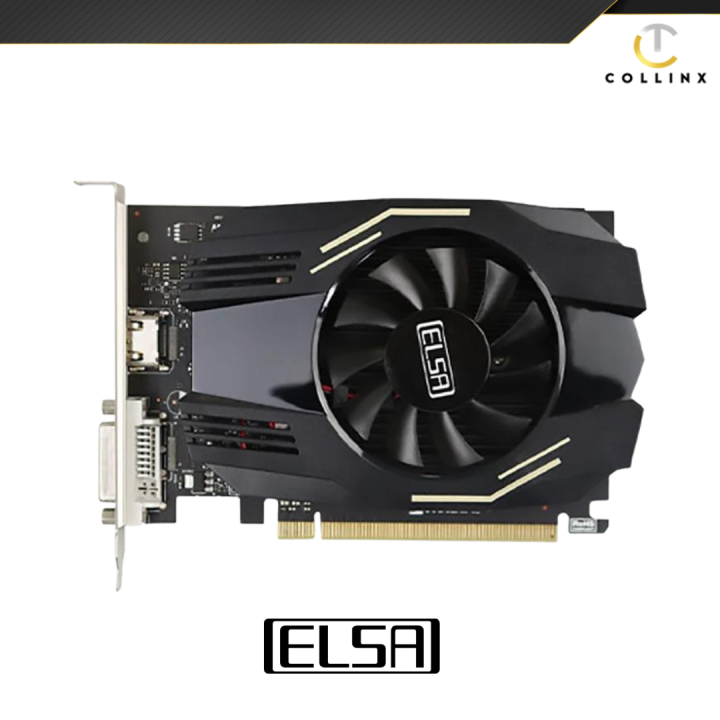 Nvidia GeForce GT 1030 Elsa Graphics Card | 2GB DDR5 Videocard | Dual Cooling Fans | For AMD Ryzen and Intel Desktop PC | For Gaming Work Streaming Office | Collinx Computer