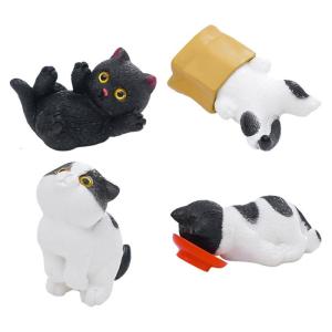 4 Mảnh nhựa nhỏ sáng tạo mèo đồ trang trí thủ công bàn decors Tự Làm Thủ Công thiết lập cho món quà trang trí văn phòng gia đình
