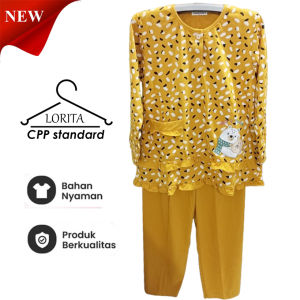 LORITA new - Baju Tidur Wanita CPP Standard - Piyama Katun Tebal Adem Lembut Termurah/Terlaris