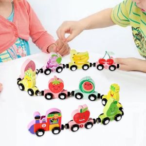 SUPERRR Number /Animal/Fruits/Dinosaur ic Wooden Train Toys Educational Mathematical Operation Exercises Childrens Assembly Educational Toys Creative Digit Recognition Montessori Number Train Set Early Educational