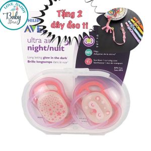 Núm Ty Giả Avent Ultra Air Dành Cho Bé từ 0-6 Tháng 6-18 tháng Giúp Bé Tự Ngủ Chỉnh Nha Chống Vẩu