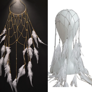Elegant Feathered Tassels Headpiece Hair Bohemian Style Hairband Adornment for Weddings and Vacations