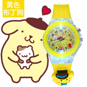 Kawaii Sanrio Childrens Luminous Watch Little Boys and Girls Birthdays Gift Cartoon Watch Melody Kuromi StellaLou LinaBell Electronic Watch for Kids
