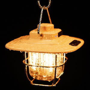 Portable Retro LED Lantern with Dimmable Light and Hook for Camping Hiking and Outdoor Adventures