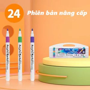 Bút Màu Acrylic Marker 12/24/36/48/60 Cao Cấp Màu Sắc Tươi Sáng