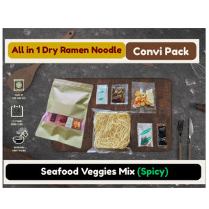[INSTANT READY TO EAT/COOK][ ALL IN 1 PACK]  Ramen DRY NOODLE [SEAFOOD MIX] Convi Pack/【即食/即煮】一包搞定！乾燥拉麵【海鮮什錦】方便裝
