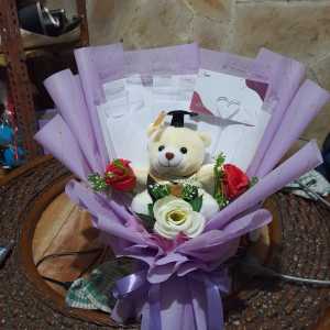 BUKET UANG KOSONGAN ISI 1015 20 SLOT/ BUKET BONEKA WISUDA/ HADIAH WISUDA/ FREE KARTU UCAPAN