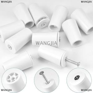 [COD] WANGJIA ตัวหยุดพลาสติกสีขาว8ชิ้นตัวหยุดสำหรับซ่อมแซมบานประตูหน้าต่างแบบเรียบขนาดกะทัดรัด