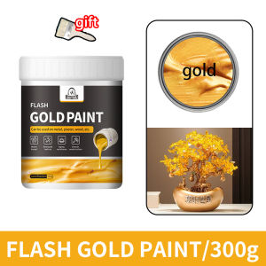 【High Quality 24K】300g Gold Paint For Metal Metallic Gold Acrylic Paint For Wood Leather Waterproof gold color paint for wood gold dust for paint metal paint glossy metal paint for bag hardware