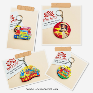 COMBO 08 Móc khóa lưu niệm Việt Nam chủ đề Việt Nam - Tiết kiệm 20%