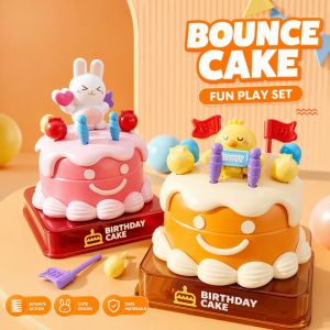 Perfect Mom and Baby Bounce Cake Toy Set Rabbit Trick Simulation Birthday Cake Play House Educational Gift Kids